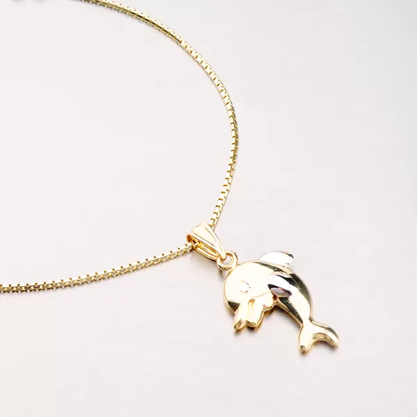 Zlatý prívesok - delfín 43-21387