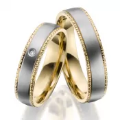 Titánové snubné prstene s briliantom SP-TI-041