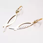 Náušnice so zlatou podložkou 42-3086