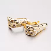 Zlaté visiace náušnice 42-31099