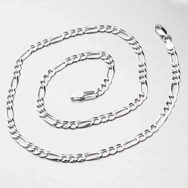 Pánska retiazka strieborná 925 figaro 3+1 CHRS-073-120-FLAT