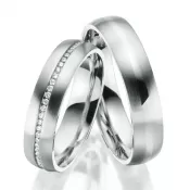 Svadobné obrúčky oceľový zirkón SP-ES-025