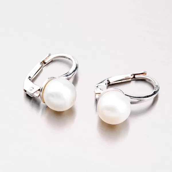 Dámske náušnice biele zlato 585 perál 42-31422