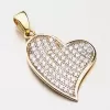 Zlaté srdce so zirkónmi 43-21657