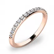 Dámsky prsteň s diamantmi z ružového zlata 10845D-CV