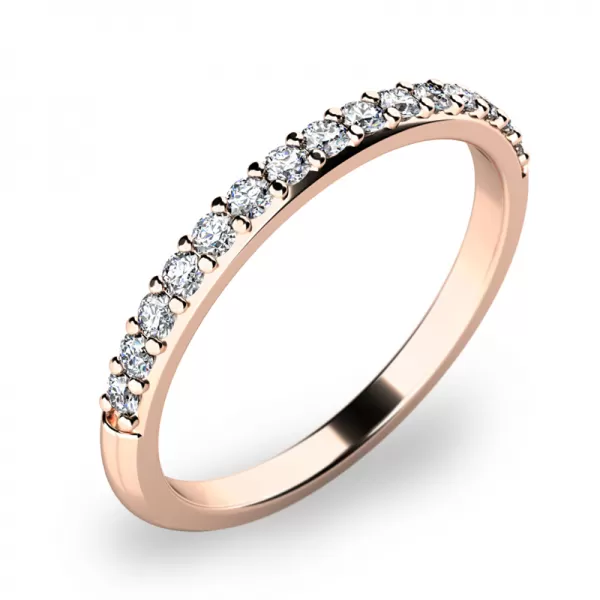 Dámsky prsteň s diamantmi z ružového zlata 10845D-CV