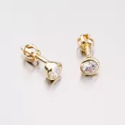 Dámske náušnice žlté zlato 585 zirkón 42-32424