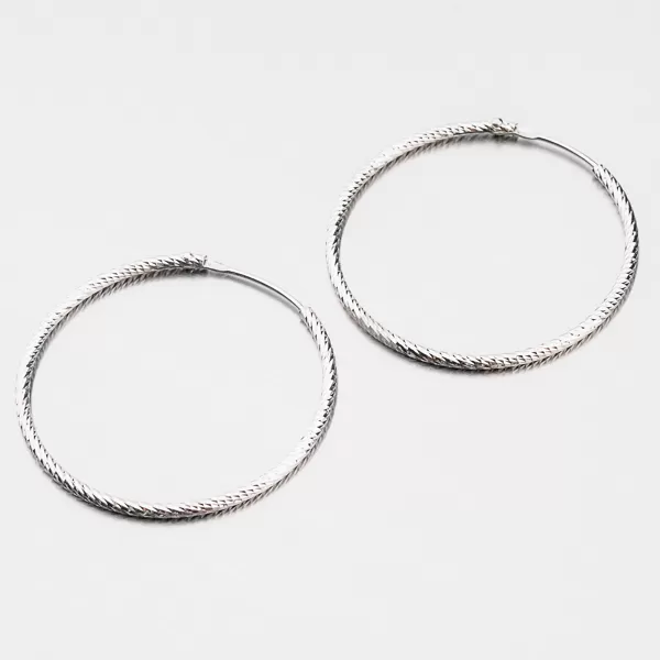 Trblietavé strieborné kruhy 35 mm M8017