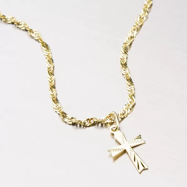 Prívesok zlato 585 krížik 43-2092