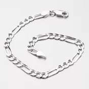 Strieborný náramok Figaro 3+1 CHRS-073-120-FLAT