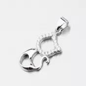 Strieborný prívesok mačka HST-13210