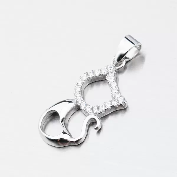 Strieborný prívesok mačka HST-13210