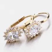 Žiarivé náušnice so zirkónmi 12-524