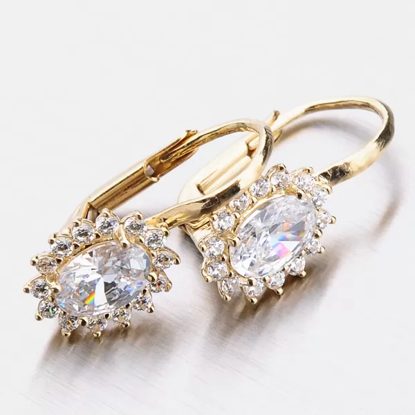 Žiarivé náušnice so zirkónmi 12-524