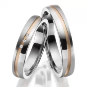 Titánové snubné prstene s briliantmi SP-TI-045