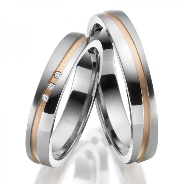 Titánové snubné prstene s briliantmi SP-TI-045