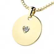 Okrúhly medailónik s briliantom 10949-ZL-DIA