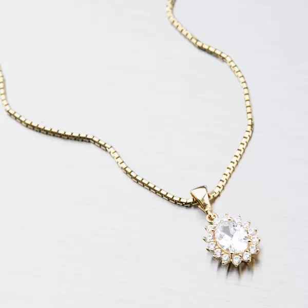 Zlatý prívesok s akvamarínom 13-345