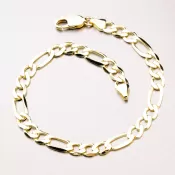 Zlatý masívny náramok Figaro 3+1 44-1895