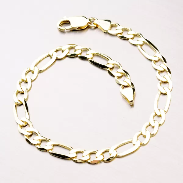 Zlatý masívny náramok Figaro 3+1 44-1895