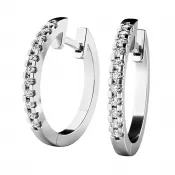 Dámske náušnice biele zlato 585/1000 prírodný diamant 0,264 ct G/SI kruhy 10944-B-DIA
