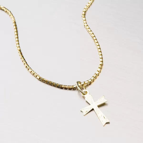 Prívesok zlato 585 krížik 43-2092