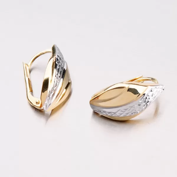 Zlaté visiace náušnice 42-31717