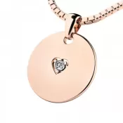 Zlatý okrúhly medailón 10949-CV-ZIR