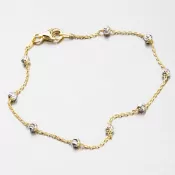 Strieborný náramok s guličkami CHRS-ST-RN-C0001-YR-003