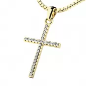 Zlatý kríž s diamantom 10946-ZL-DIA