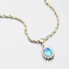 Zlatý prívesok s akvamarínom 13-345