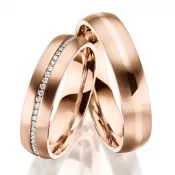 Svadobné obrúčky oceľový zirkón SP-ES-028