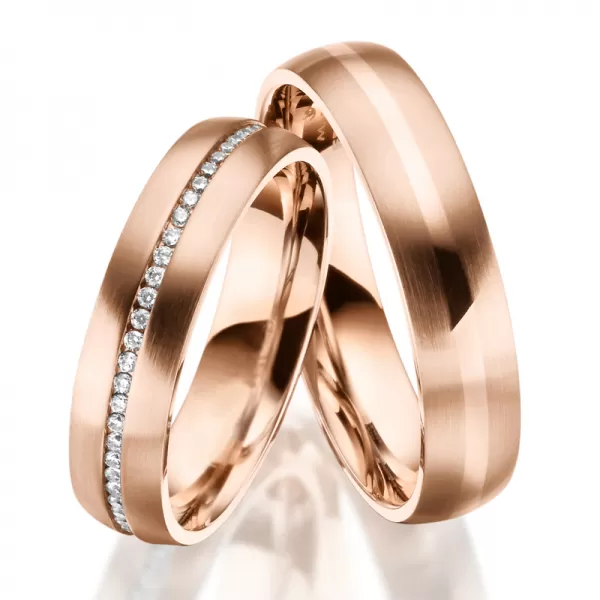 Svadobné obrúčky oceľový zirkón SP-ES-028