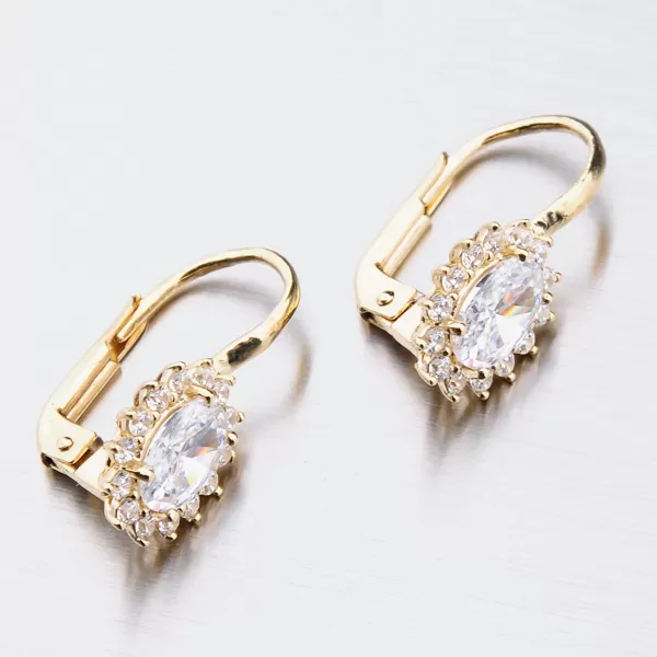 Žiarivé náušnice so zirkónmi 12-524