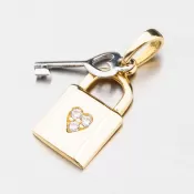 Zlatý prívesok so zirkónmi 43-21255