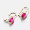 Zlaté náušnice s rubínom 12-529