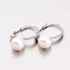Dámske náušnice biele zlato 585 prírodné perly 42-32401