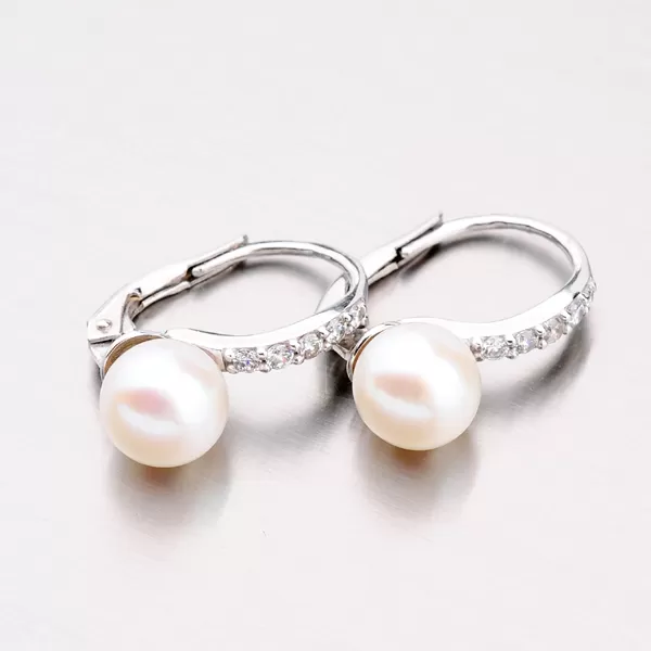 Dámske náušnice biele zlato 585 prírodné perly 42-32401