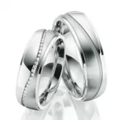 Svadobné obrúčky oceľový zirkón SP-ES-026