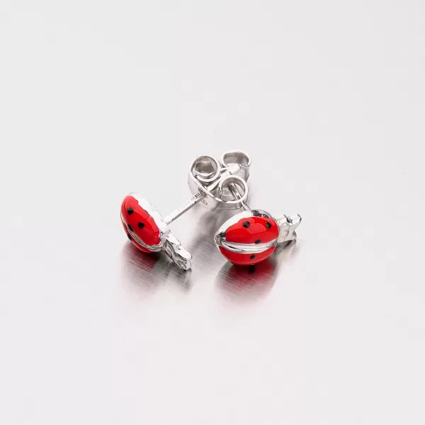 Strieborné náušnice M604542SM-RED