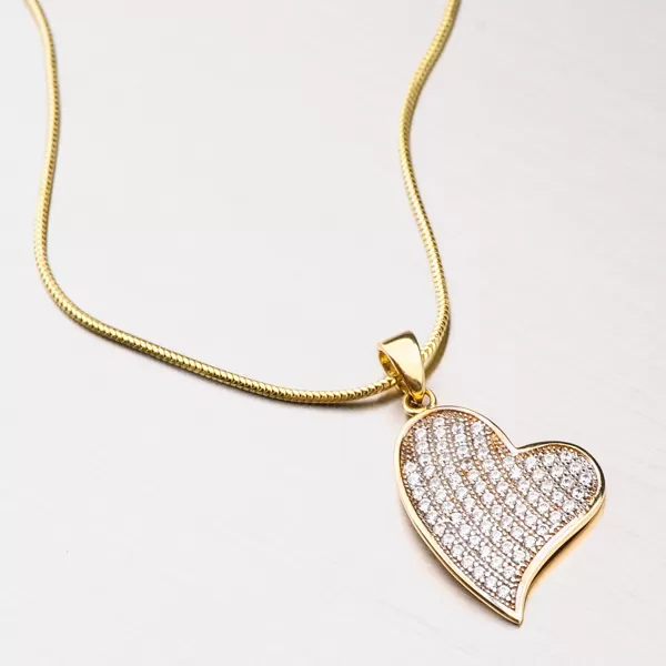 Zlaté srdce so zirkónmi 43-21657