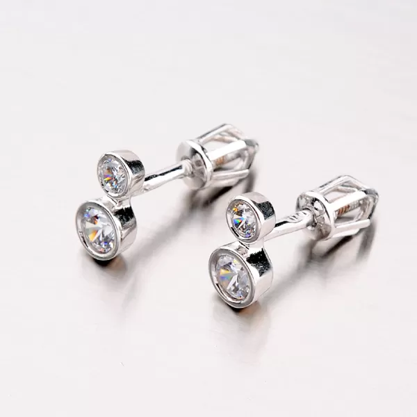 Dámske náušnice biele zlato 585 zirkón 42-31646