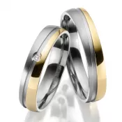 Titánové snubné prstene s briliantom SP-TI-047