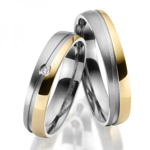 Titánové snubné prstene s briliantom SP-TI-047