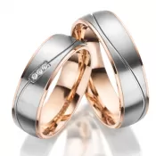 Svadobné obrúčky titán zirkón pozlátené SP-TI-024