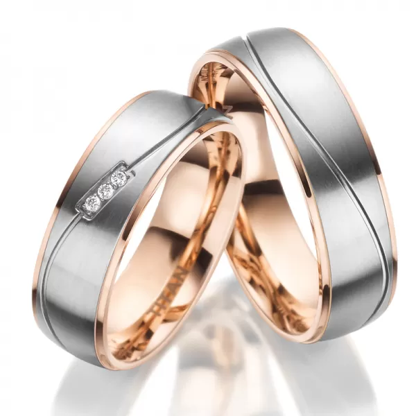 Svadobné obrúčky titán zirkón pozlátené SP-TI-024