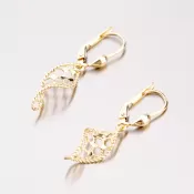 Zlaté visiace náušnice 42-3061