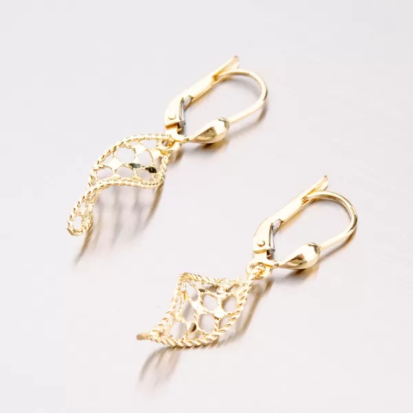 Zlaté visiace náušnice 42-3061