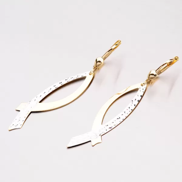 Náušnice so zlatou podložkou 42-3086