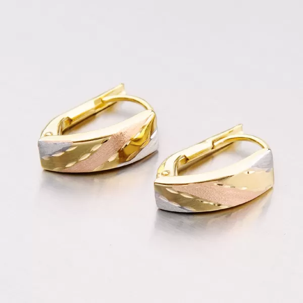 Zlaté visiace náušnice 42-31505